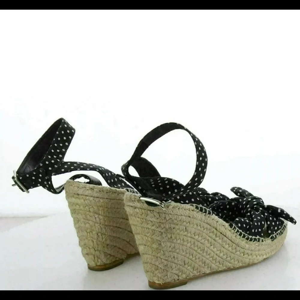 Loeffler Polka Dot Espadrille Wedge